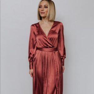 Baltic Born satin dress maternity photos